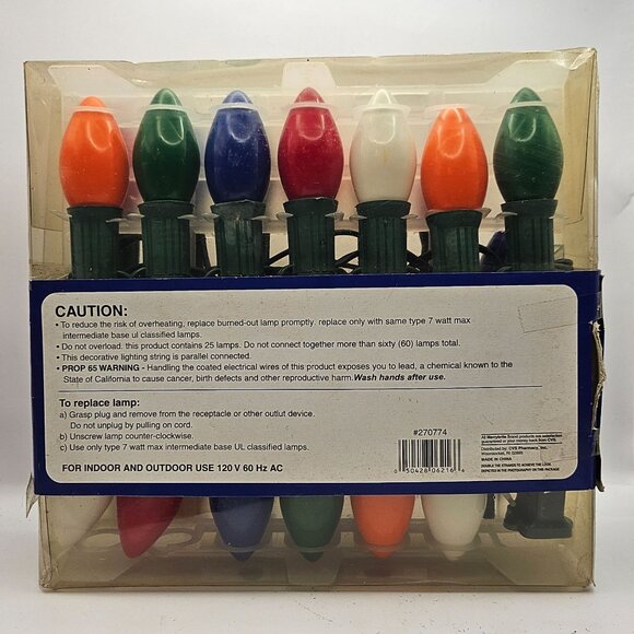 Merry Bright MerryBright C9 Colored Christmas Lights 25 count 25 feet - Picture 3 of 5